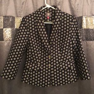 Black and white printed Blazer